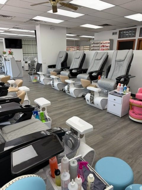 Pedicure chairs at Sammy's Nails Holland MI